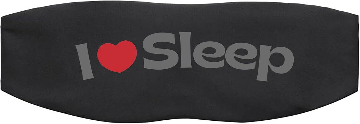 ALASKA BEAR Wraparound Style Organic Cotton Eye Mask with Padded Nose, Big Wide Headband and Large Coverage Ear Muff Sleeping Mask with Bottom Flap for Full Blackout, Dark Grey