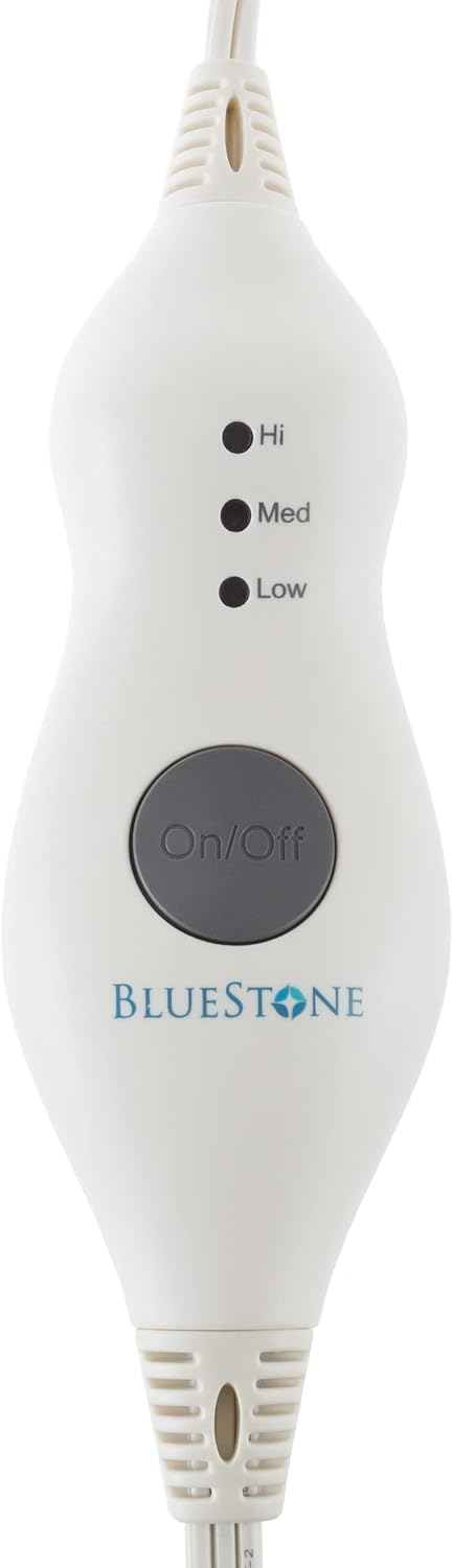 Electric Neck and Shoulder Warmer - Heating Pad with 3 Settings, Auto Shut-Off, Front Clasp, and Long Detachable Cord by Bluestone (Tan)