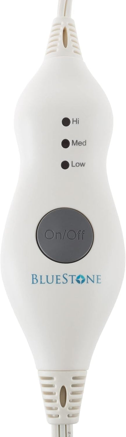 Electric Neck and Shoulder Warmer - Heating Pad with 3 Settings, Auto Shut-Off, Front Clasp, and Long Detachable Cord by Bluestone (Tan)