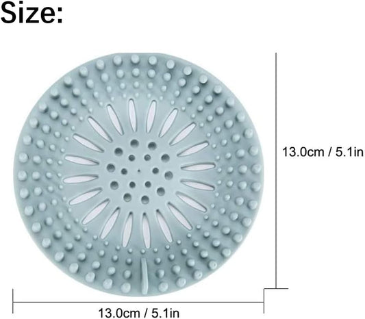 Shower Drain Hair Catcher, Bathroom Sink Drain Strainers, Durable Silicone Hair Stopper, Drain Cover Strainer to Catch Hair Easy to Install and Clean Suit for Bathtub Kitchen Sink Shower Floor (4Pcs)
