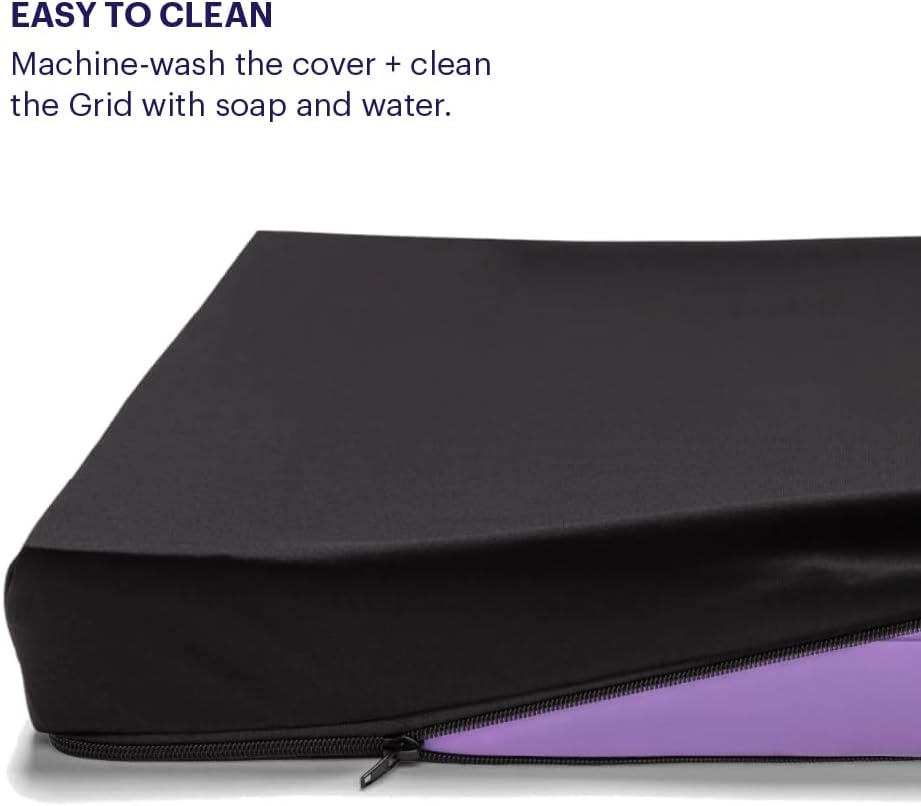 Purple Ultimate Seat Cushion, Large 2.5 Inch Gel Seat Cushion | GelFlex Grid for Office Chair, Gaming, Car - Pressure-Reducing for Long Sitting, Temperature-Neutral, No-Slip - Made in USA