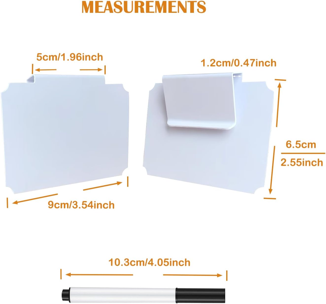20 Basket Labels Clip On, Reusable Labels for Storage Bins, Removable Chalk Labels for Containers, Kitchen Closet Baskets and Storage Basket Holders with 2 White Chalk Markers