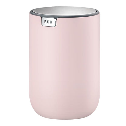 EKO Fandy 0.58 Gal/2.2L Mini Trash Can with Lid, Swing-Top Desktop Trash Can for Bathroom, Countertop, Vanity, Desk or Office, Small Garbage Bin (Blue)