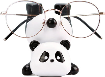 Cute Panda Glasses Display Stand for Nightstand, Funny Decorative Eyeglass Sunglass Holder, Home Office Desk Decoration (Handstand Panda)