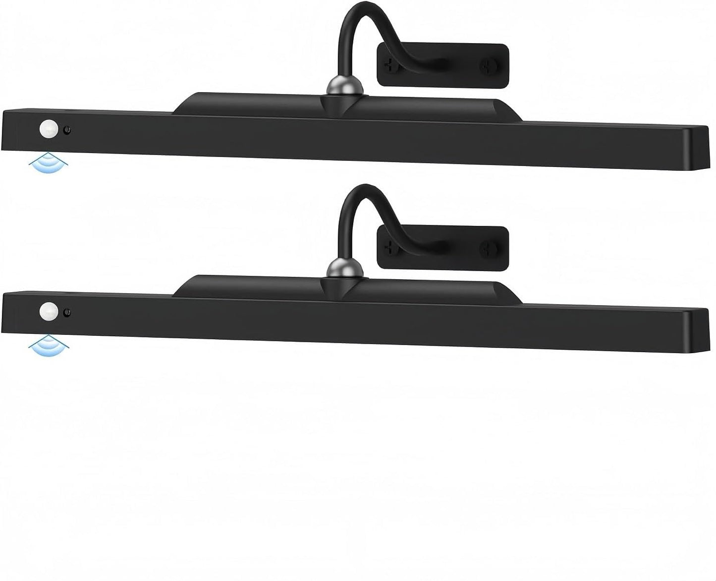 Wireless Picture Light for Wall Art Motion Sensor, 16 Inch, Black, 1 Pack | 5000mAh Rechargeable Battery, Cordless, Magnetic Detachable Bar, 3CCT Dimmable, Remote Control for Paintings and Artworks