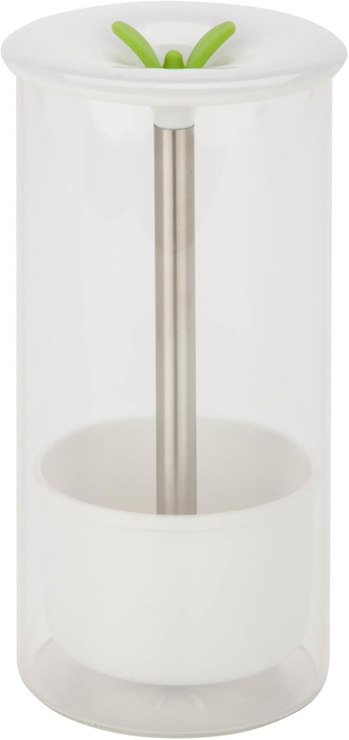 Honey-Can-Do Glass Herb Preserver, Clear/White, medium