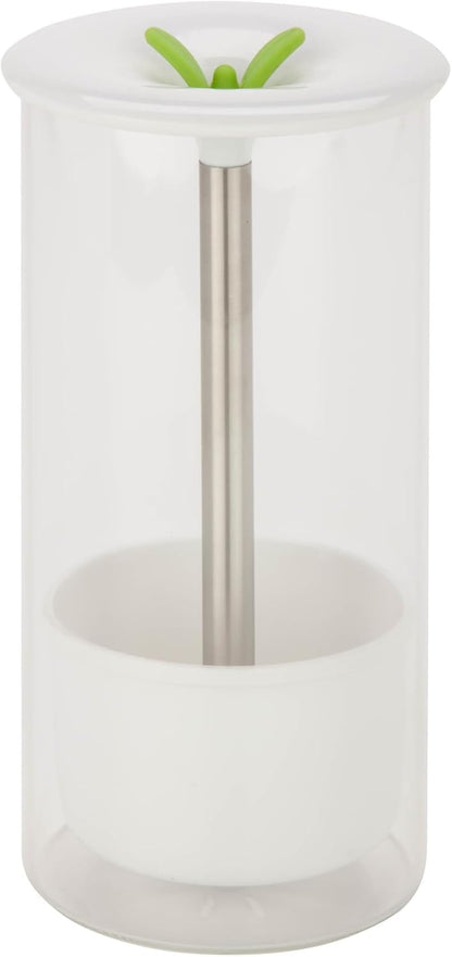 Honey-Can-Do Glass Herb Preserver, Clear/White, medium