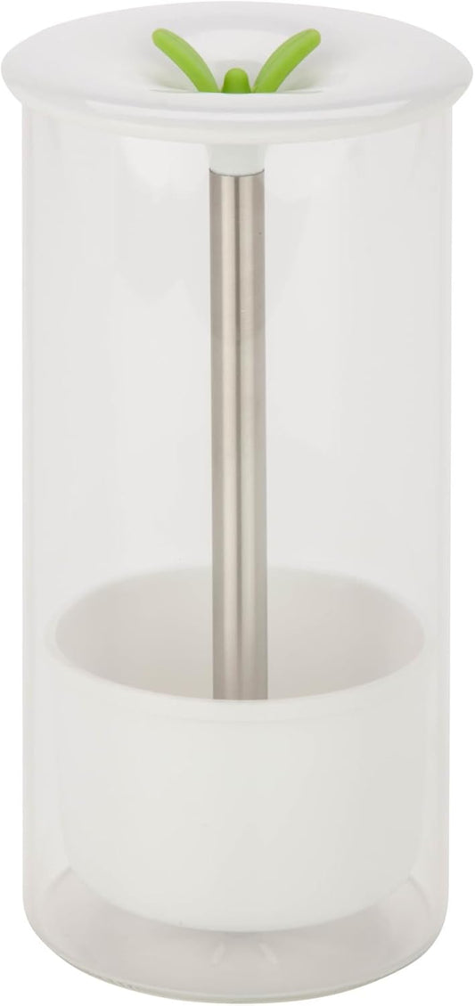 Honey-Can-Do Glass Herb Preserver, Clear/White, medium