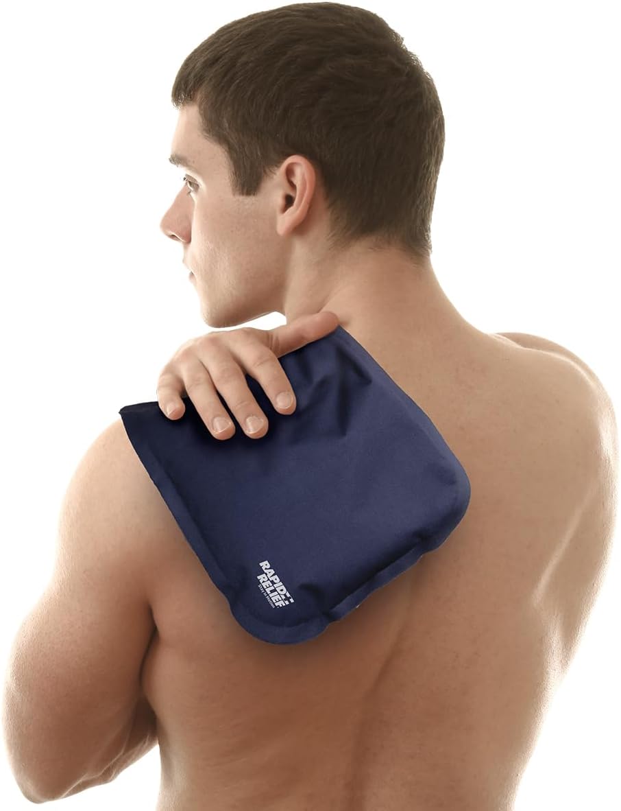 Rapid Relief Hot or Cold Gel Compress, 5x11 Ice Pack for Pain Relief Injury