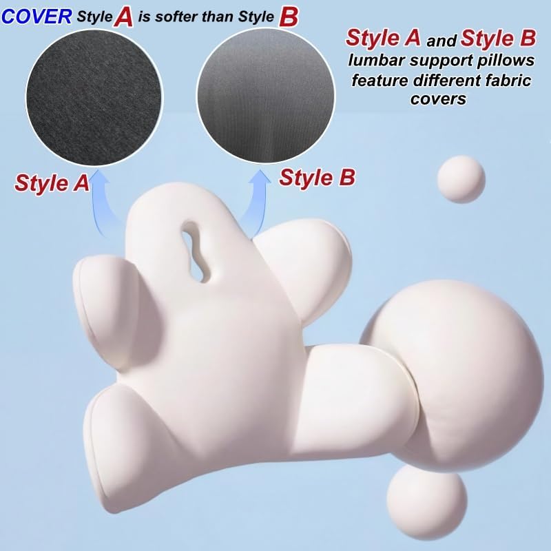 Lumbar Support Pillow for Office Chair, Back Support Pillow for Car, Chair