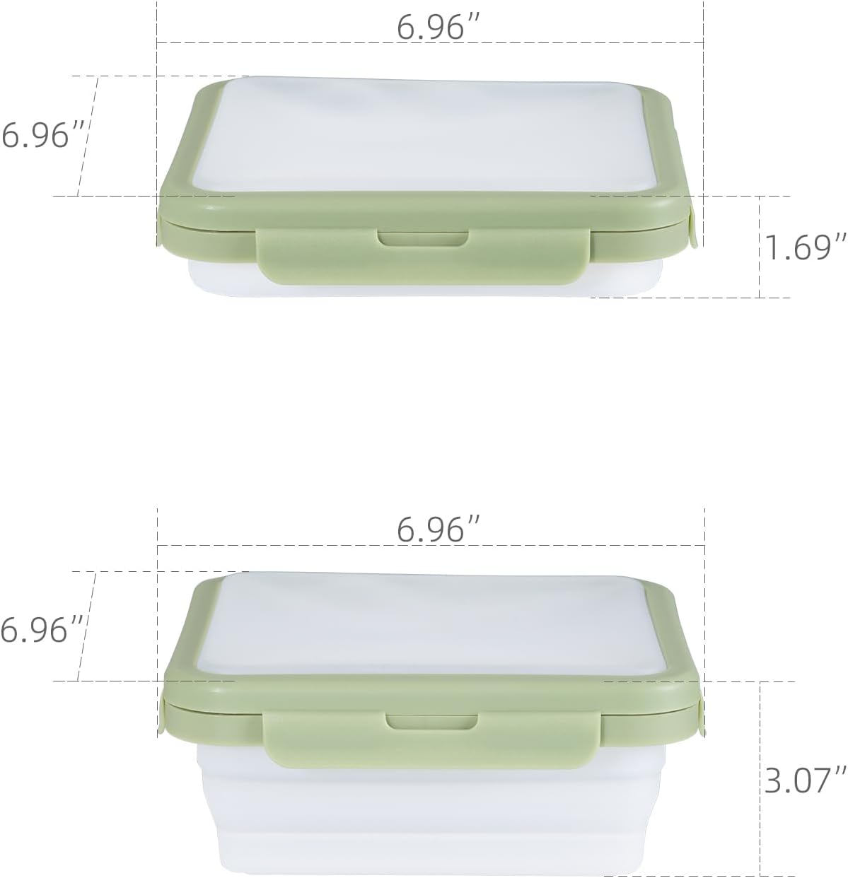 Reusable Silicone Food Storage Container with Lid Avocado Saver(6.5 cups/0.4 gal), Onion Keeper, Silicone Kitchen Organizers for Fridge