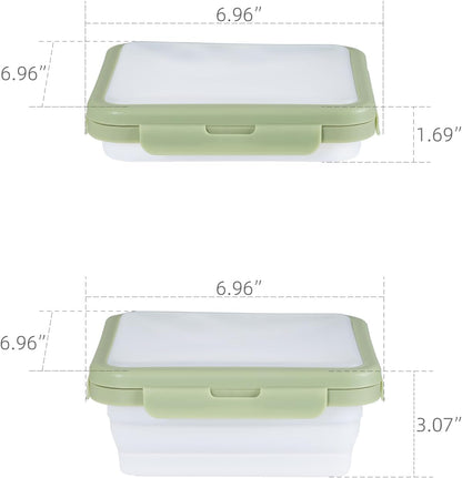 Reusable Silicone Food Storage Container with Lid Avocado Saver(6.5 cups/0.4 gal), Onion Keeper, Silicone Kitchen Organizers for Fridge