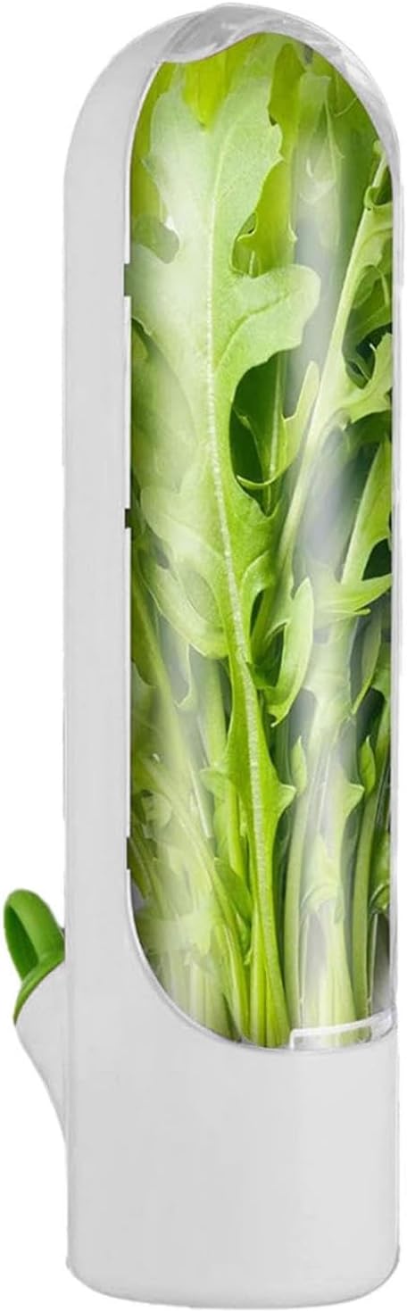 Herbsaver for Refrigerator - Vegetable Freshness Storage Containers, Herbkeeper Pod with Adjustable Humidity Control, Cilantro,Parsley, Asparagus, Keeps Vegetables Fresh for 2-3 Week (Pink)