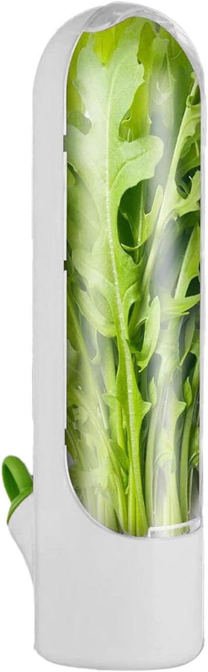 Herbsaver for Refrigerator - Vegetable Freshness Storage Containers, Herbkeeper Pod with Adjustable Humidity Control, Cilantro,Parsley, Asparagus, Keeps Vegetables Fresh for 2-3 Week (Pink)