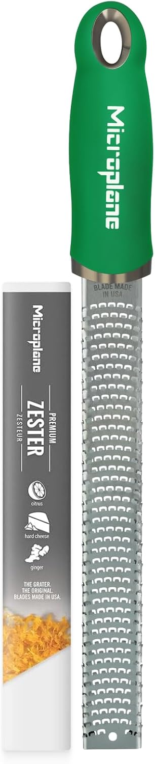 Premium Classic Series Zester - Lipstick Pink | Lemon Zester tool, Hard Cheese & Vegetable Grater | For Citrus, Parmesan Cheese, Garlic, Ginger, Nutmeg | Fine Stainless Steel Blade, Made in USA
