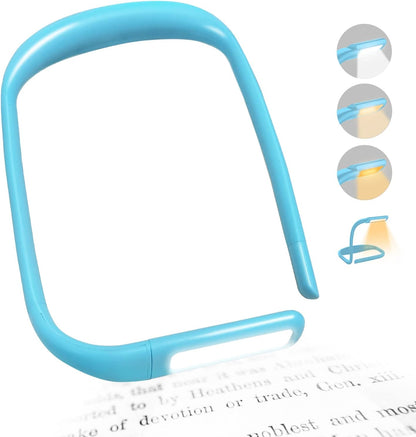 LED Neck Reading Light for Books: 3 Color Adjustable Bendable Arms Black