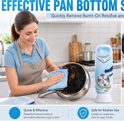 Pot Bottom Black Stain Remover, Magic Gel Cleaner for Black Pot Bottoms, Pots Bottoms Cleaning Gel, Stainless Steel Cleaner for Bottom of Pots and Pans, Effortless for Burned Cookware 200g (1, Set)