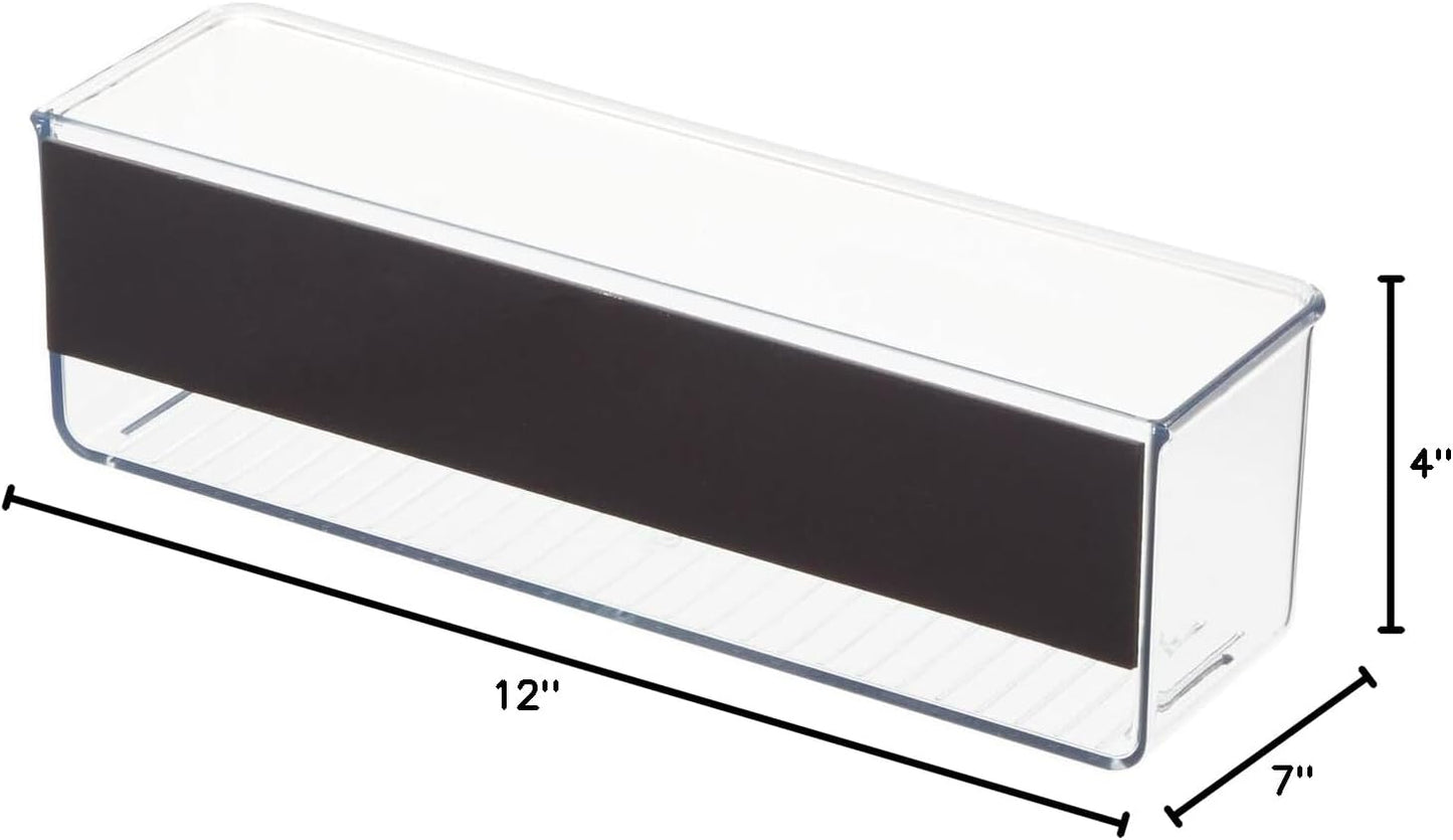 iDesign Magnetic Small Clear Plastic Organizer Bins | Laundry Room Storage