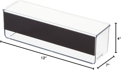 iDesign Magnetic Small Clear Plastic Organizer Bins | Laundry Room Storage