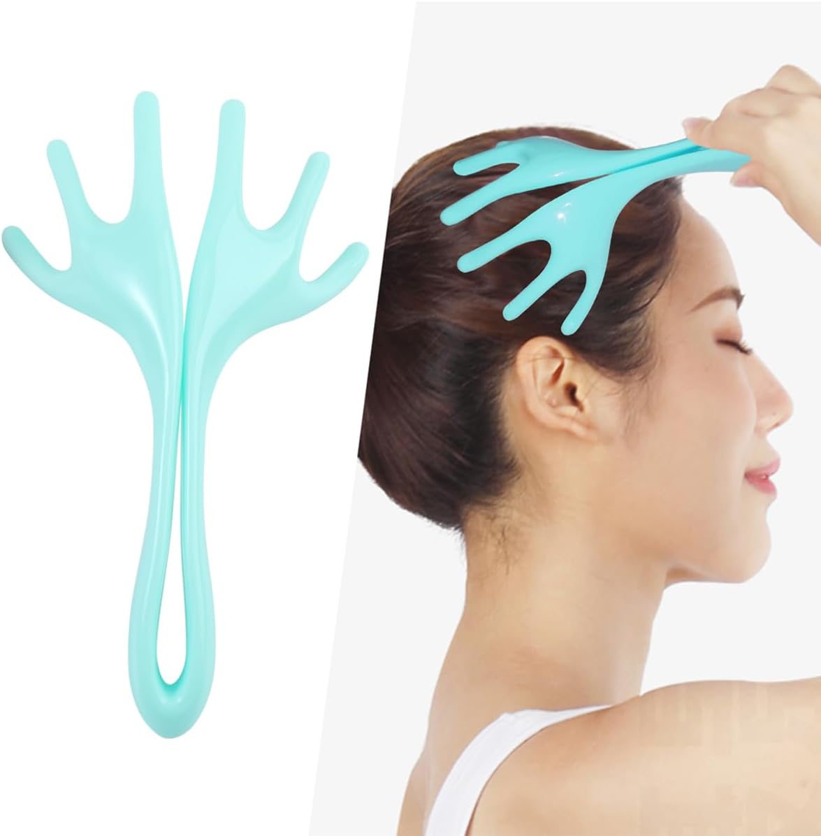 Scalp Massage Tool Handheld Head Massager 2pcs Portable Massager for Neck Shoulder Scalp Random Color