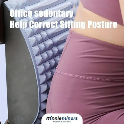 Acemend Neck & Back Stretcher Refresh Neck & Back Stretcher Posture Corrector Lumbar Back Stretcher for Lower Back Pain Relief Adjustable Sciatica Pain Relief Device Lower Back Upper Back (Blue)
