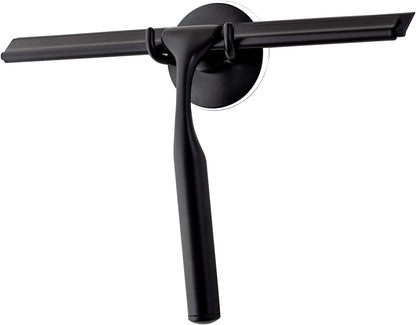 Shower Squeegee for Glass Doors, Squeegee for Shower Glass Door, Window and Car Glass, Mirrors - All-Purpose Stainless Steel Squeegee, 10 Inches and Black
