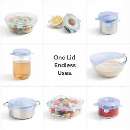 HIC Kitchen Splatter Guards for Microwave, BPA Free, Set of 4