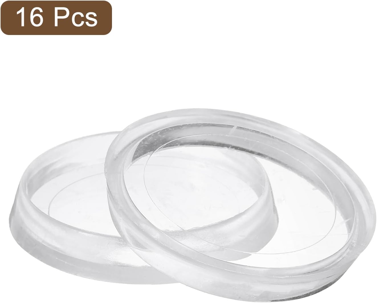 uxcell 12 Pcs Round Furniture Caster Cups, 1-7/8" Plastic Furniture Pads Floor Protectors for Carpet Floors