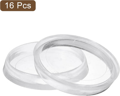 uxcell 12 Pcs Round Furniture Caster Cups, 1-7/8" Plastic Furniture Pads Floor Protectors for Carpet Floors