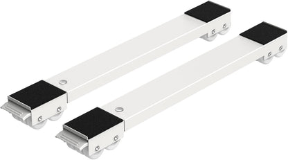 Ronlap Furniture Washing Machine Dolly Extendable Appliance Rollers, White | Heavy duty stand wheels for washing machine, refrigerator. Low profile mover dolly for washer and dryer, fridge & appliances