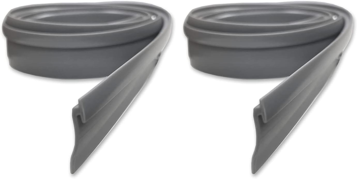 Gordon Glass® Angled Gray Vinyl for Framed Shower Door Drip Rail - 36" Long, Framed Shower Door Bottom Sweep, Made in USA.