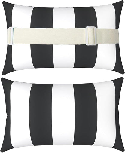 Chaise Lounge Head Pillow Oudoor Patio Pillow with Elastic Strap