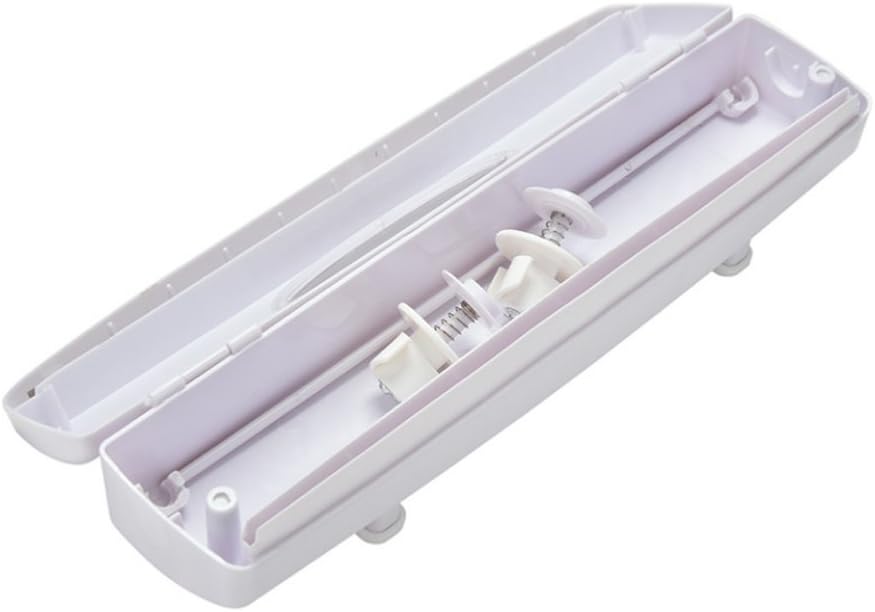 Plastic Wrap Cutter, Food Freshness Dispenser Preservative Film Unwinding Cutting Foil Cling Wrap Kitchen Accessories Easy to Use Just Pull Press Cut and Wrap