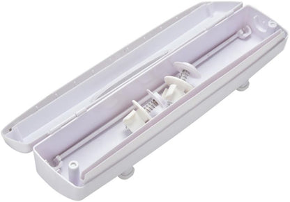 Plastic Wrap Cutter, Food Freshness Dispenser Preservative Film Unwinding Cutting Foil Cling Wrap Kitchen Accessories Easy to Use Just Pull Press Cut and Wrap