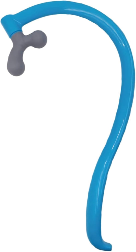 Portable Self Massage Tool - Portable Trigger Point Therapy for Back and Neck, 7.21*14in Lower Back Massager, Myofascial Release Tool & Deep Tissue Muscle Massage Stick, Shoulder Leg Feet Blue