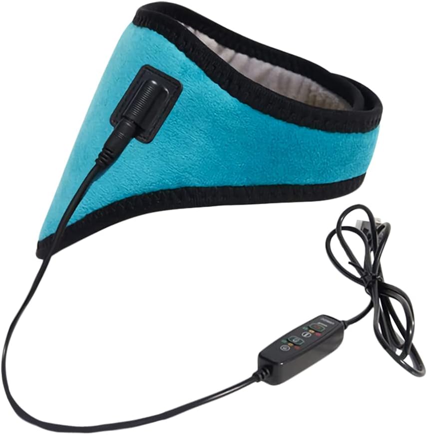 USB Neck Heating Pad Heated Neck Wrap for Pain Relief Electric Neck Warmer Collar Physical Therapy Heated Neck Brace 3 Adjustable Temp Auto Shut Off Portable Neck Heat Brace for Soreness Stiffness