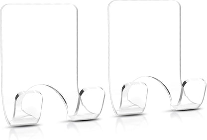 VIS'V Shower Wall Adhesive Razor Holder for His and Hers, Black, 2 Pcs | Metal Material, Compact Design, Peel and Stick, Fit for Smooth Flat Surfaces