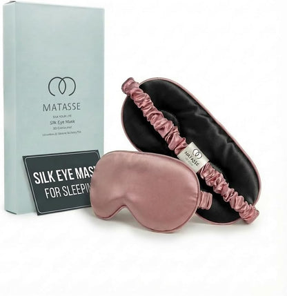 MATASSE 100% Mulberry Silk Sleep Mask, Champagne