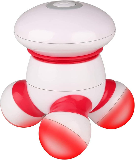 cotsoco Mini Handheld Massager, Portable Vibrating Body Massager with LED Light for Hand Head Neck Back Legs Arms Pain Release, Battery Operated to Use at Home, Office, Travel,As Gifts