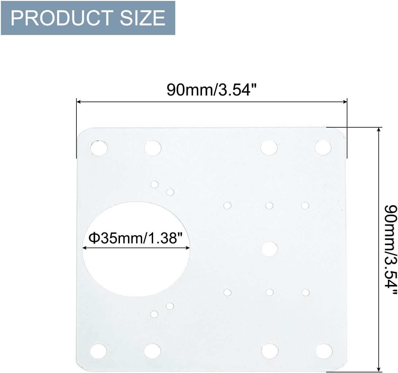 uxcell Cabinet Hinge Repair Plate, 2 Set 90mm/3.54" Stainless Steel Kitchen Cupboard Door Hinge Repair Plate Kit Includes Fixing Screws for Wooden Kitchen Cabinet Doors, Black