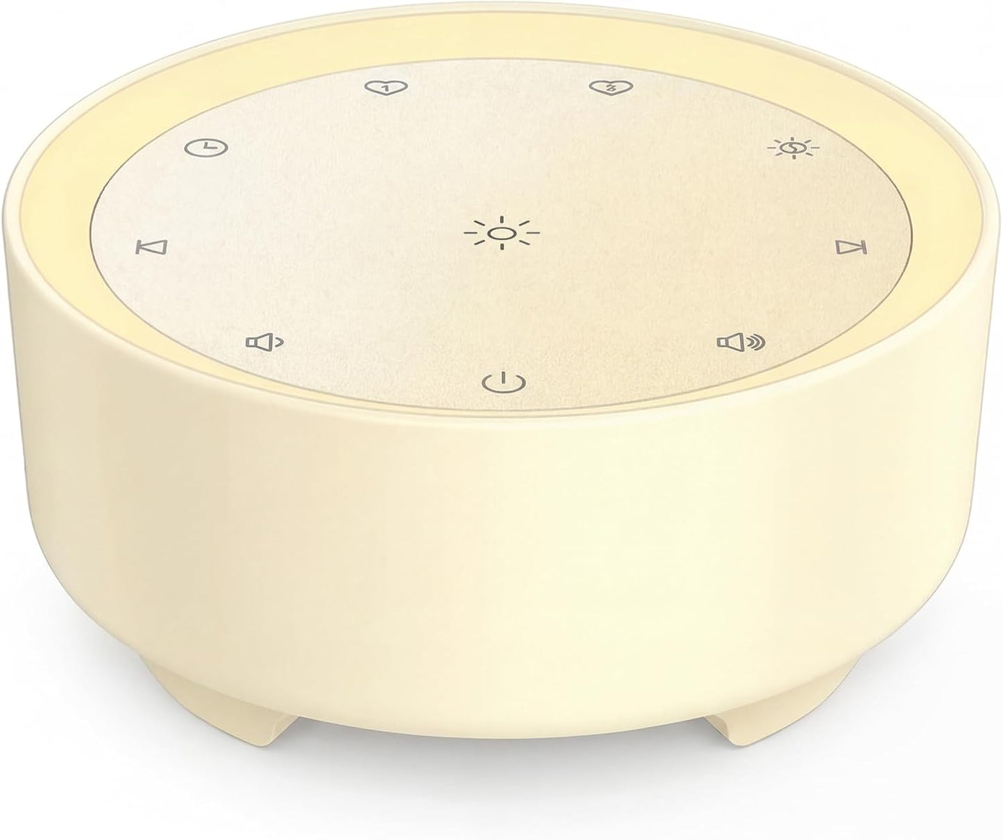 Kipcush White Noise Machine for Sleeping, Baby & Adults, High-Fidelity Non-Looping Sounds, Sleep Sound Machine with Dimmable Night Light, USB Powered, Memory Function, Home, Nursery & Travel