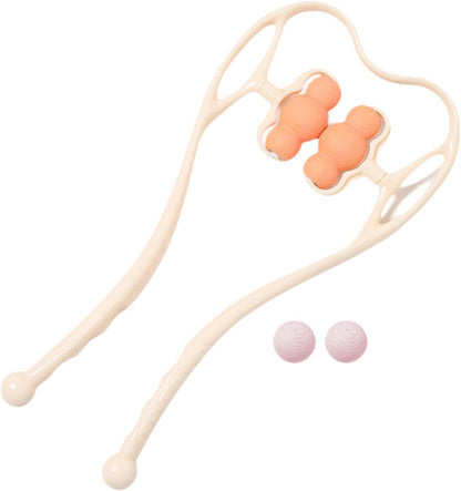 predolo Trigger Point Massager Manual Neck Massager Portable Ergonomic Handle Design Massager Tool Handheld Neck Massage Instrument, Orange