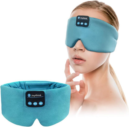 Joythink Sleep Headphones Bluetooth Sleep Mask Silk Headband Earphones Bluetooth Eye Mask for Sleeping On Side Blackout Soft Sleep Earphones Music Kids Children Eye Cover Purple