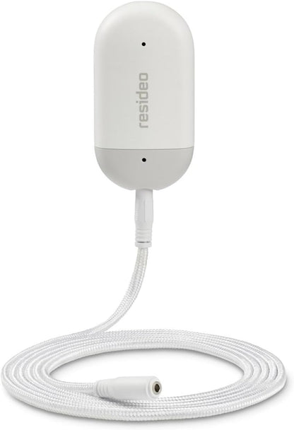 Resideo CHW3610W8001 WiFi Water Leak Detector For Home, Smart Water Sensor Alarm and Freeze Detector, Water Detector Alarm for Basement, Bathroom, and Under Sink