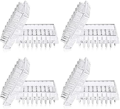 Jetec 16 Pcs Carpet Protectors for Furniture Legs Rug Protector Spiked Caster Cups Furniture Coasters for Carpets Plastic Anti-dent Carpet Protector for Chairs Sofas Tables Bed (Round)