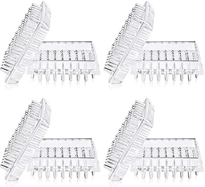 Jetec 16 Pcs Carpet Protectors for Furniture Legs Rug Protector Spiked Caster Cups Furniture Coasters for Carpets Plastic Anti-dent Carpet Protector for Chairs Sofas Tables Bed (Round)