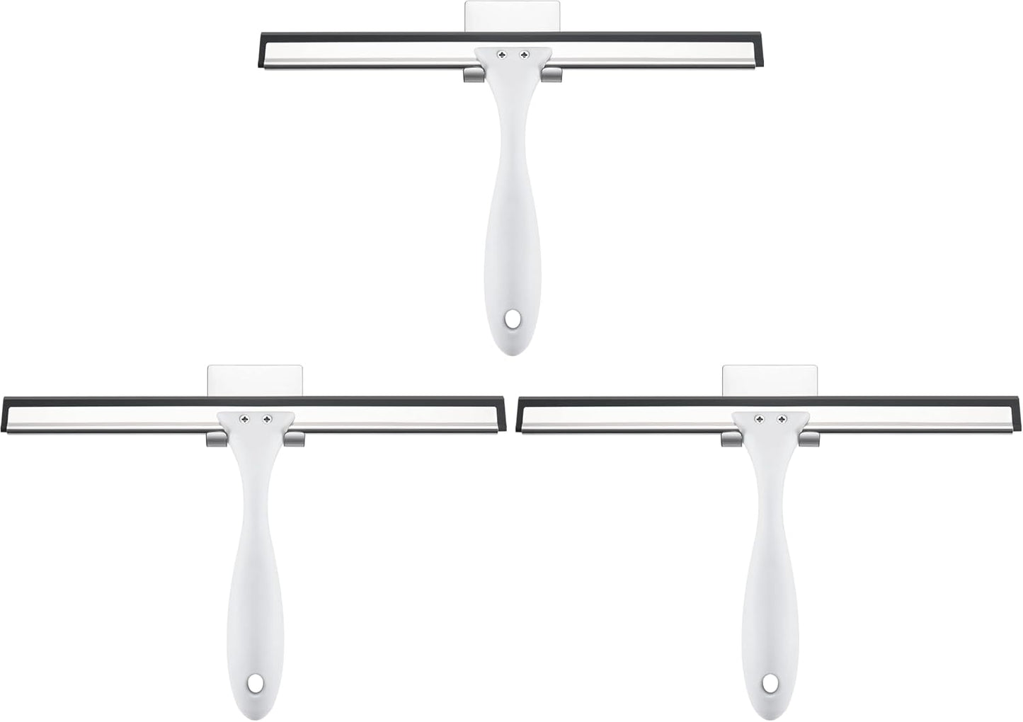 AmazerBath Squeegee for Shower Glass Door, All-Purpose Squeegee with Hook for Shower Doors, Windows, Mirrors, Tiles and Car Glass, 10 Inches