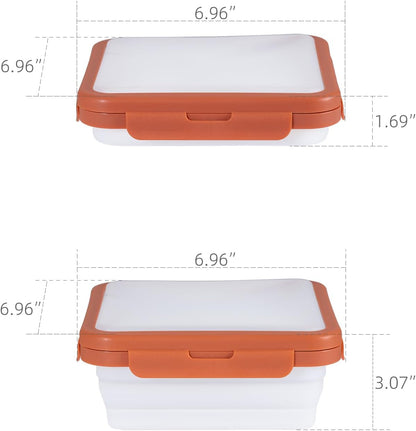Reusable Silicone Food Storage Container with Lid Avocado Saver, Onion Keeper, Silicone Kitchen Organizers for Fridge