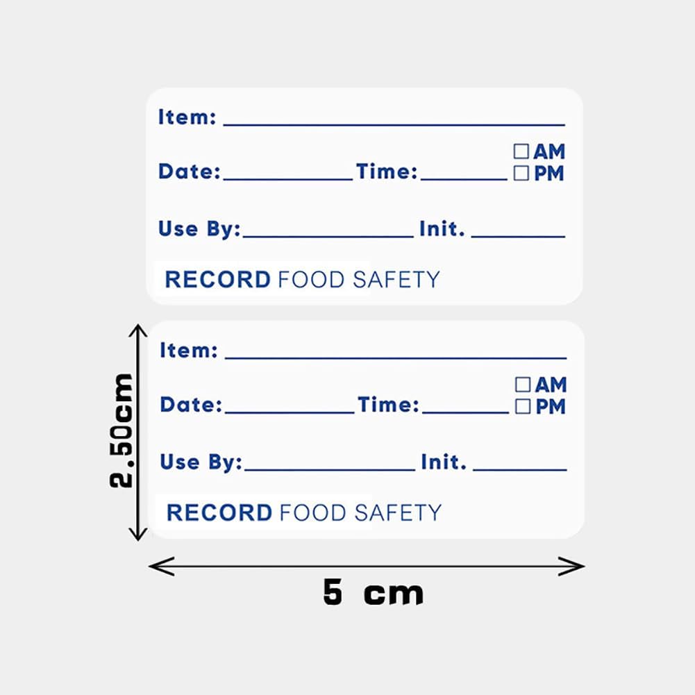 GSHLLO 1000 Pcs 2.5 x 5 cm Self Adhesive Food Rotation Labels Removable Food Container Stickers Meal Prep Date Stickers Canning Jar Storage Bin Labels Kitchen Pantry Organization Label