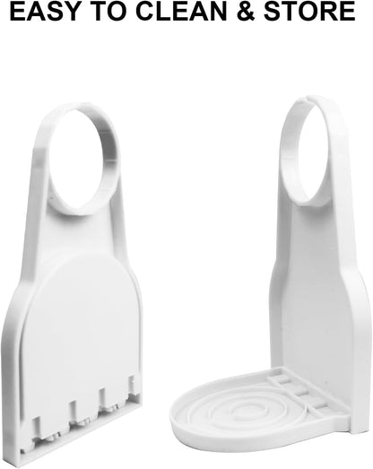 2PCS Laundry Detergent Dispenser Cup Holder, Fabric Softener Drip Catcher Effort-Saving Switch Easy Cleaning, Firmly Holds on Bottle spouts for a Mess-Free Laundry Room Organization